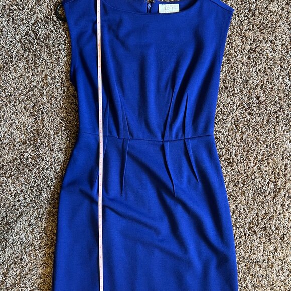 LOFT Cobalt Blue Sleeveless Midi Dress Size 0P - Picture 5 of 11